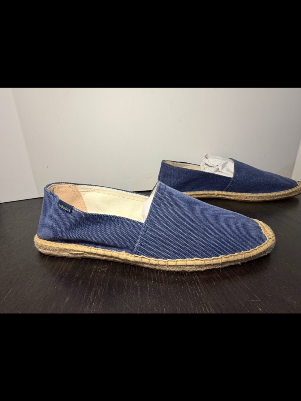 Soludos Dali Original Espadrille Flats Shoes Vintage Blue Mens EU 43/US 9-9.5